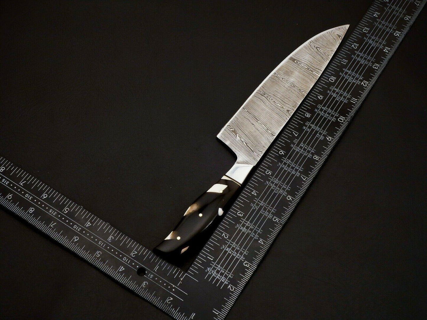 Heritage Forge Custom Hand Forged Damascus Steel Full Tang Chef Knife Set