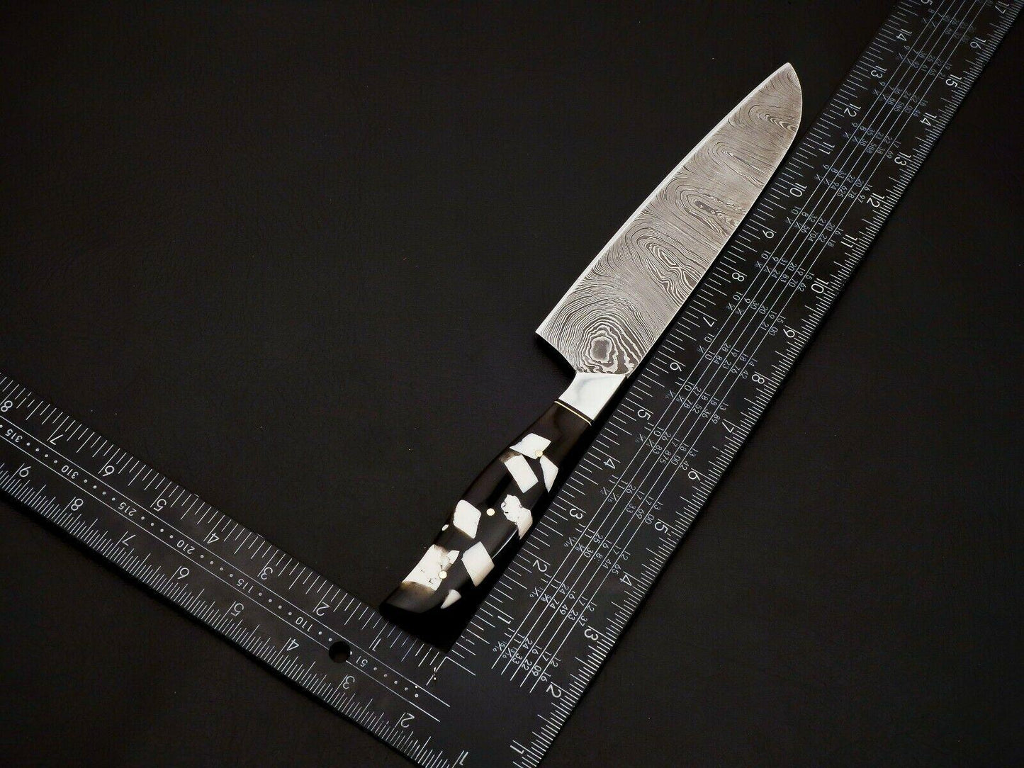 Heritage Forge Custom Hand Forged Damascus Steel Full Tang Chef Knife Set