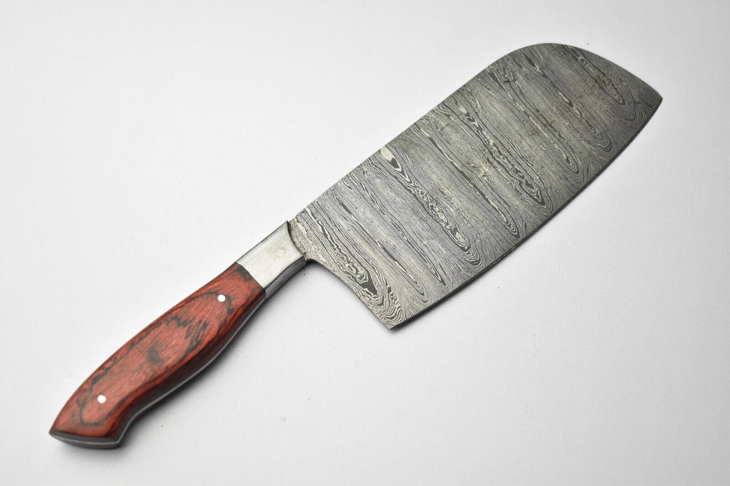 Hand Made Damascus Steel Blade Chef Kitchen Full Tang Chopper Knife | Hard Wood