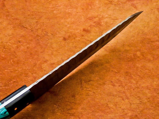 12" Custom Handmade Damascus Steel Chef Knife with Resin Handle –