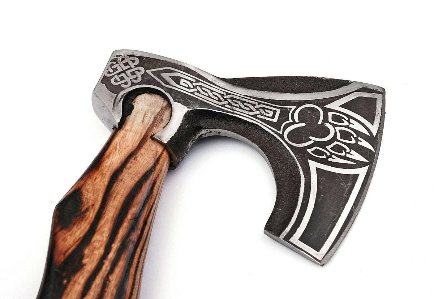 Hand Forged Carbon Steel Viking Tomahawk – Hatchet & Axe with Ash Wood Handle