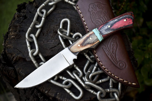 Custom Skinner Knife 440C Steel with Hardwood Handle Fishing & Hunting Knife Rare Edition