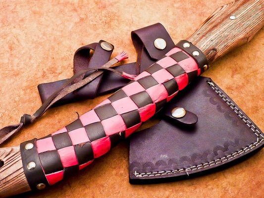 Hand Forged Steel Viking Bearded Camping Hatchet Tomahawk Axe