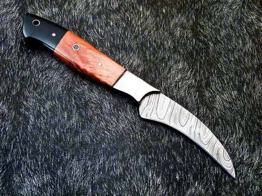 9" Handmade Damascus Chef Knife – Olive Wood & Bull Horn Handle