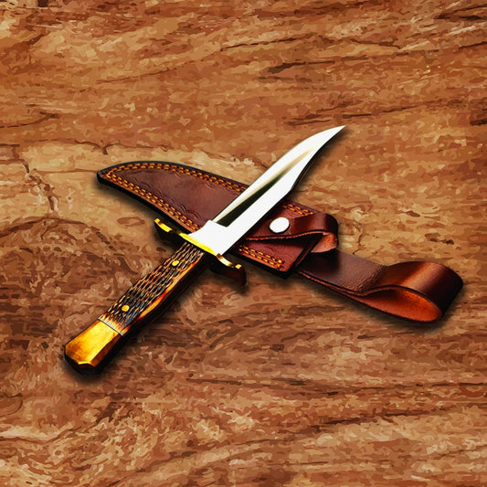 11-Inch Custom Handmade D2 Hunting Bowie Camping Survival Knife