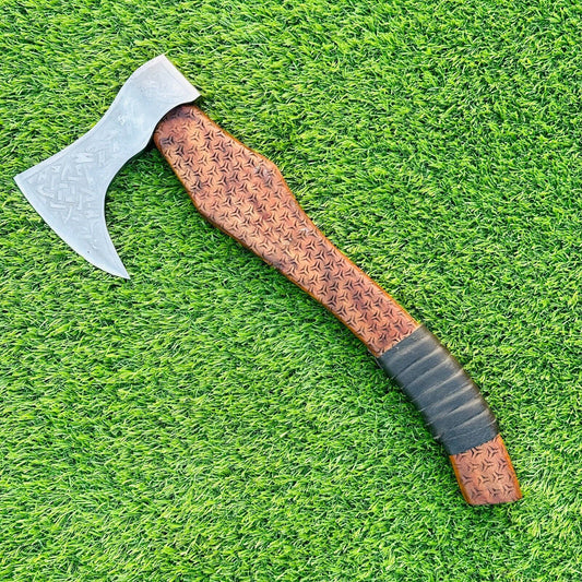 Handmade Viking Tomahawk Axe – High Carbon Steel Throwing Hatchet
