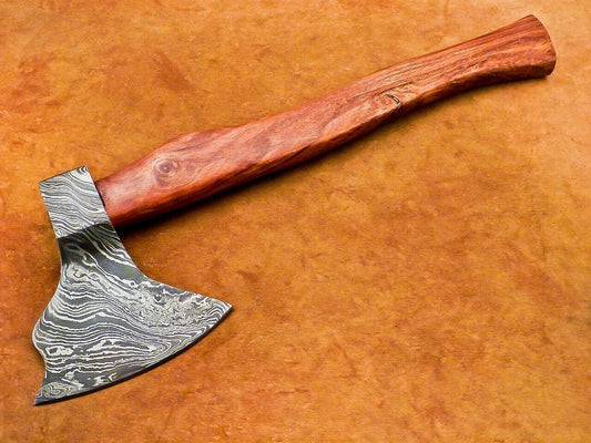 New Beautiful Handmade Damascus Steel Axe Unique Axe Limited Edition