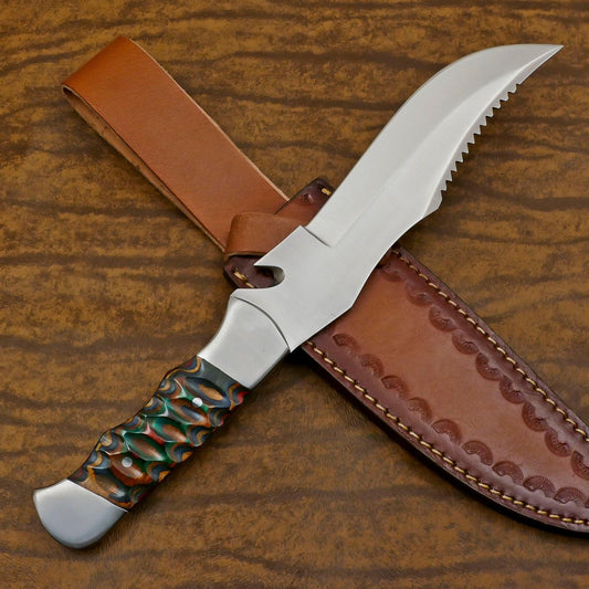 Outlander 12-Inch D2 Steel Full Tang Bowie Hunting & Camping Sport Knife