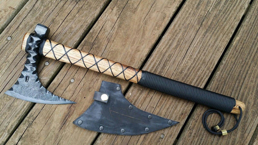 Hand-Forged Camp King Viking Tomahawk | Battle-Ready Axe