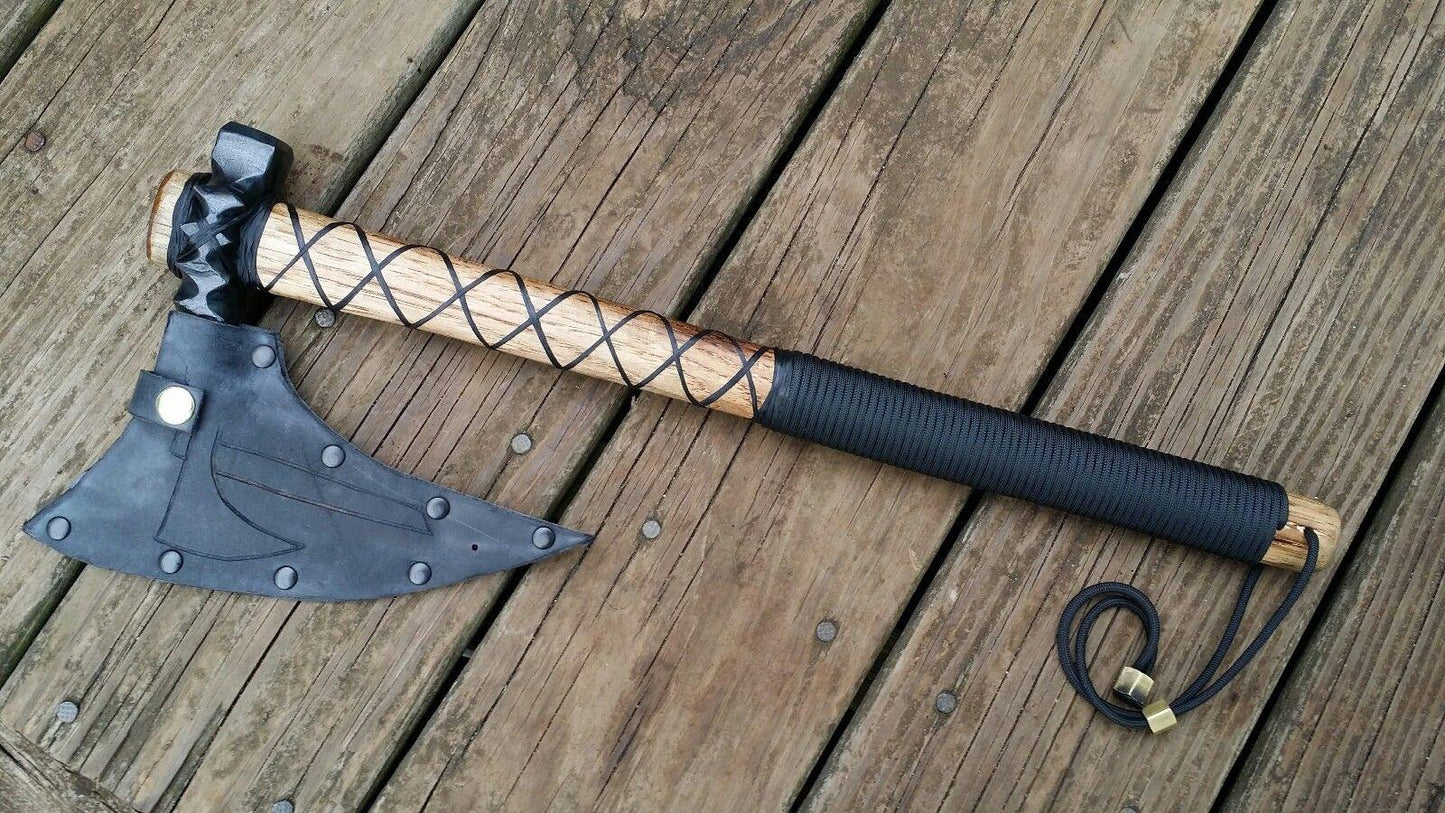 Hand-Forged Camp King Viking Tomahawk | Battle-Ready Axe