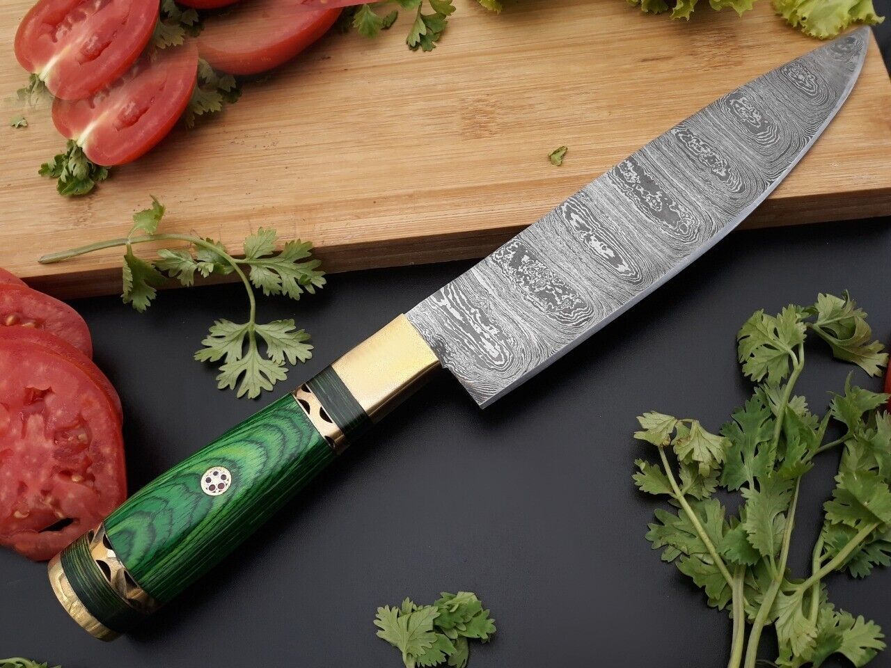 Handmade Damascus Chef Knife – 512 Layer Pattern Welded Steel