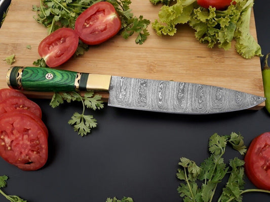 Handmade Damascus Chef Knife – 512 Layer Pattern Welded Steel