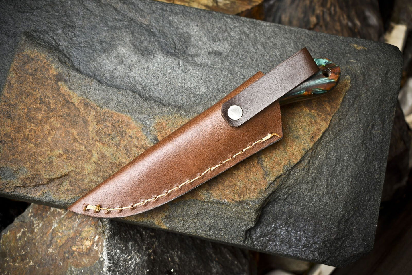 Best Selling Twist Damascus Skinner Knife with Micarta Handle for Hunters