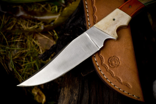 9.5" Custom Skinner Knife | 440C Steel Blade | Hardwood Handle | EDC & Bushcraft