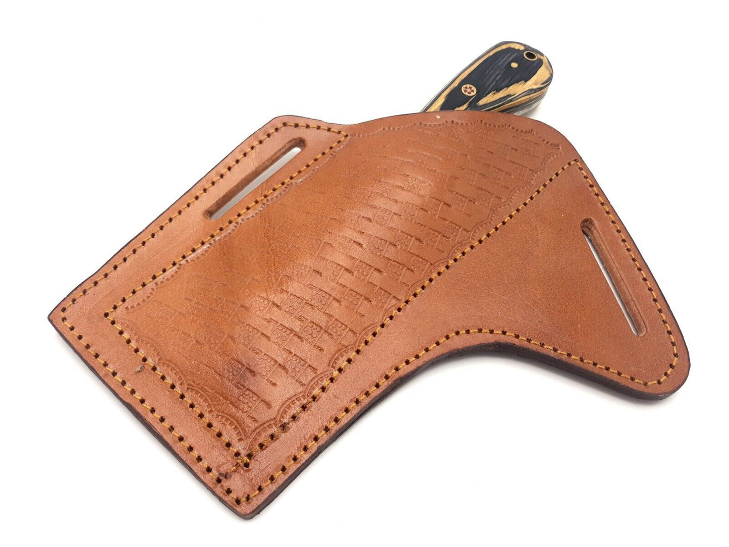 Damascus Steel Bull Cutter Knife 8" Full Tang Custom Bull Cutter Knife With Wood Handle