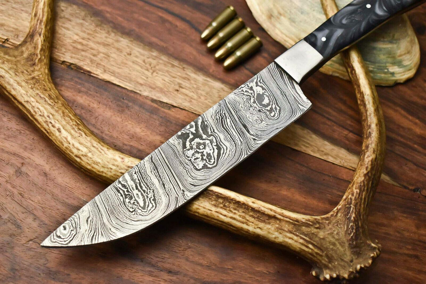 Hand Made Damascus Steel Blade Chef Knife | Hard Wood Handle