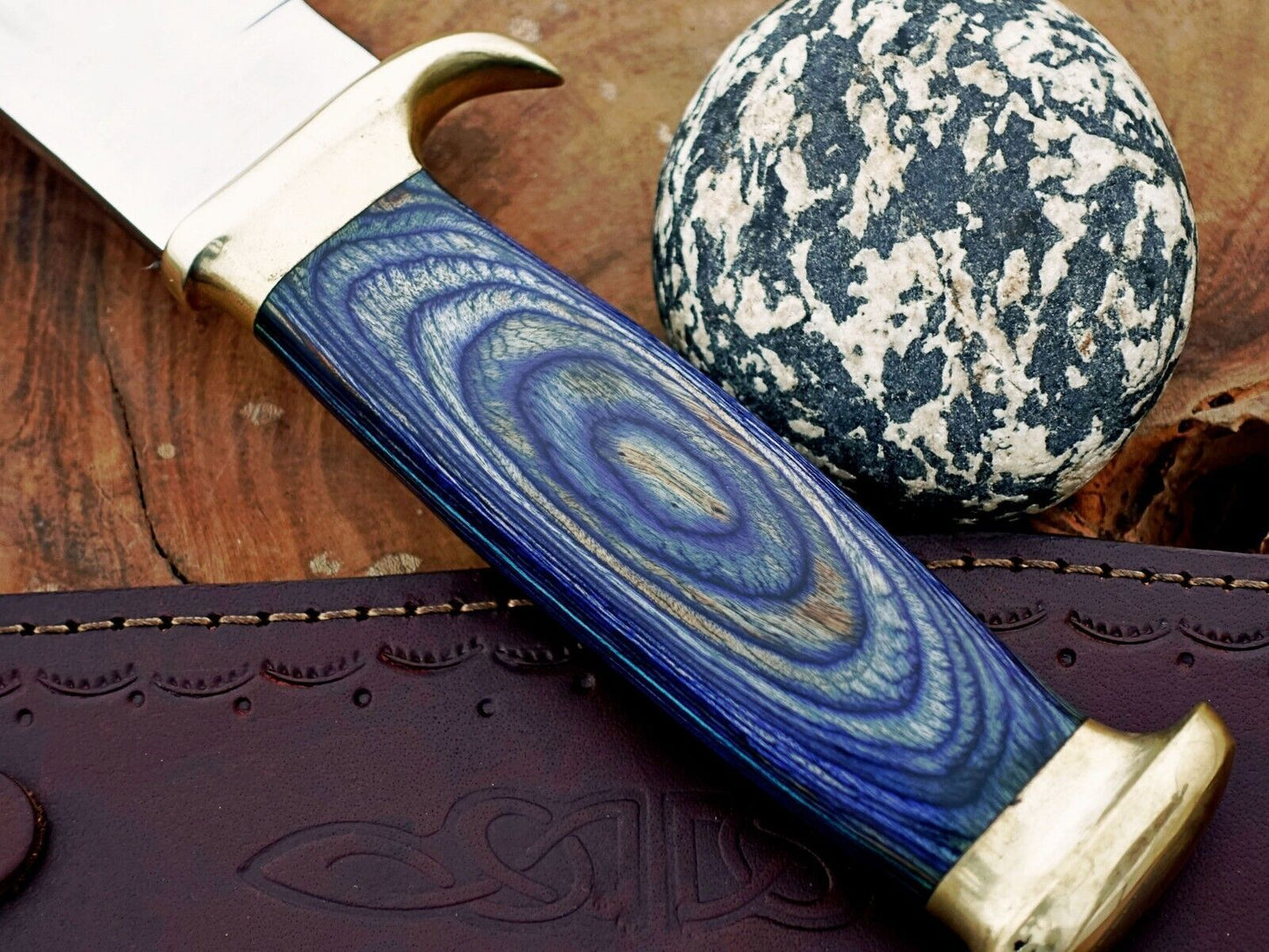 Handmade 18" D2 Steel Crocodile Dundee Bowie Knife – High Polish Survival Hunting Blade