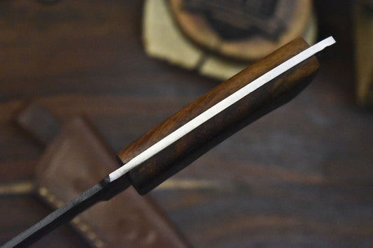 Custom Skinner Knife AUS-8 Steel with Walnut Wood Handle Survival Hunting Knife