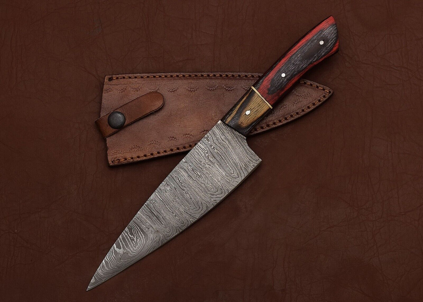 Premium Handmade Damascus Steel Kitchen Chef Fillet Knife with Pakka Wood Handle