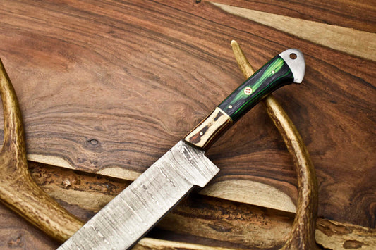 12.0" Handmade Damascus Steel Full Tang Chef Knife – Professional Kitchen Blade