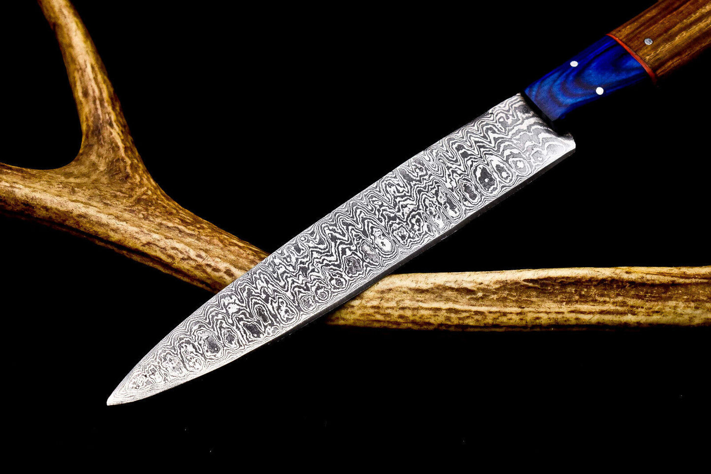 12" Handcrafted Damascus Steel Chef Knife – Full Tang Kitchen Blade