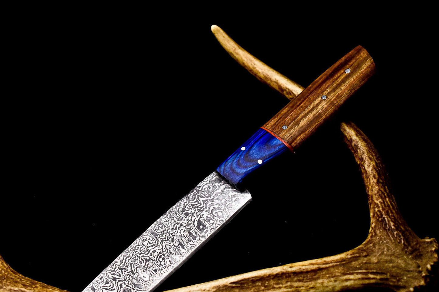 12" Handcrafted Damascus Steel Chef Knife – Full Tang Kitchen Blade