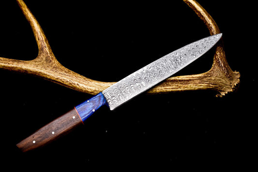 12" Handcrafted Damascus Steel Chef Knife – Full Tang Kitchen Blade