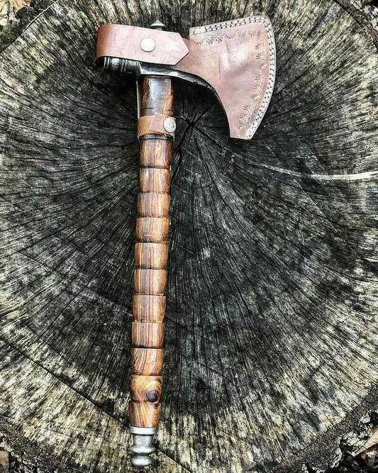 Handmade Damascus Steel Axe Hatchet Tomahawk Hunting Axe 512 Layer Forged Blade