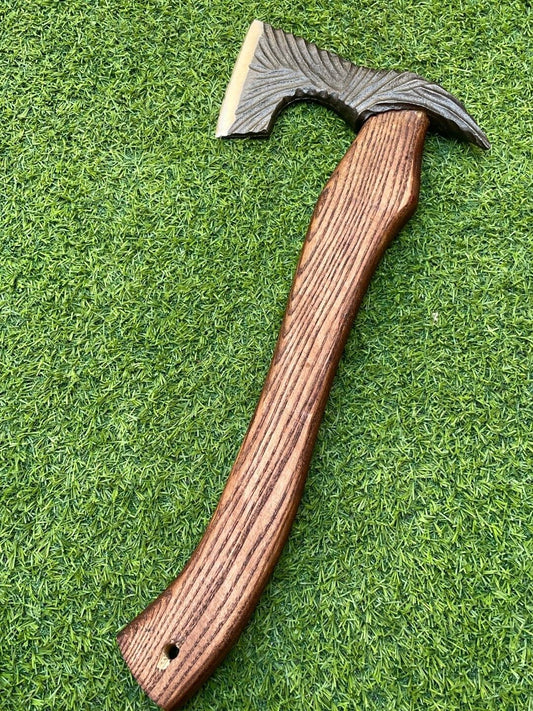 Hand-Forged Viking Hatchet – 19" Premium Carbon Steel Axe