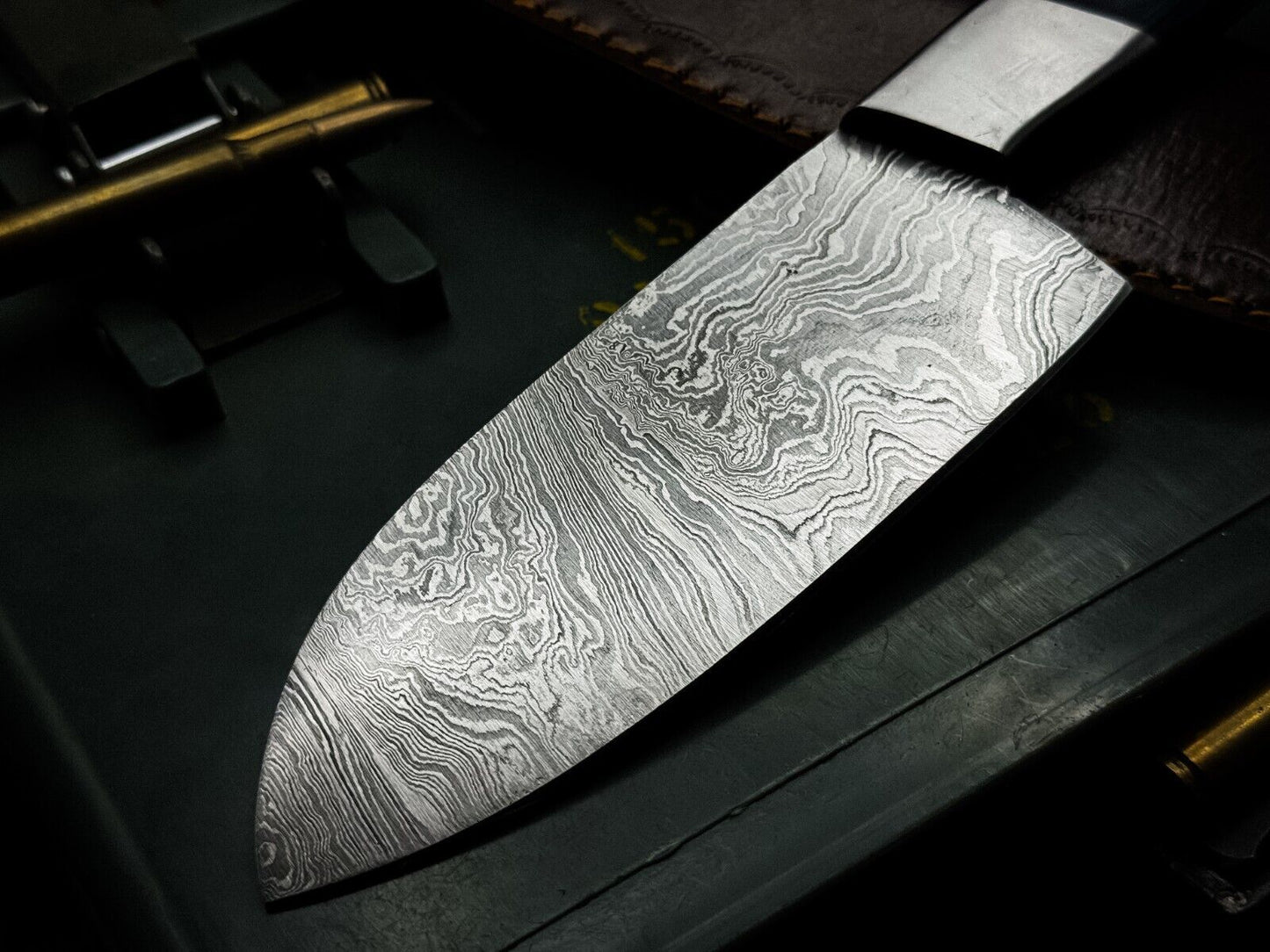 Heritage Forge Handmade Damascus Steel Hunting & Kitchen Chef Knife