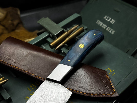 Heritage Forge Handmade Damascus Steel Hunting & Kitchen Chef Knife