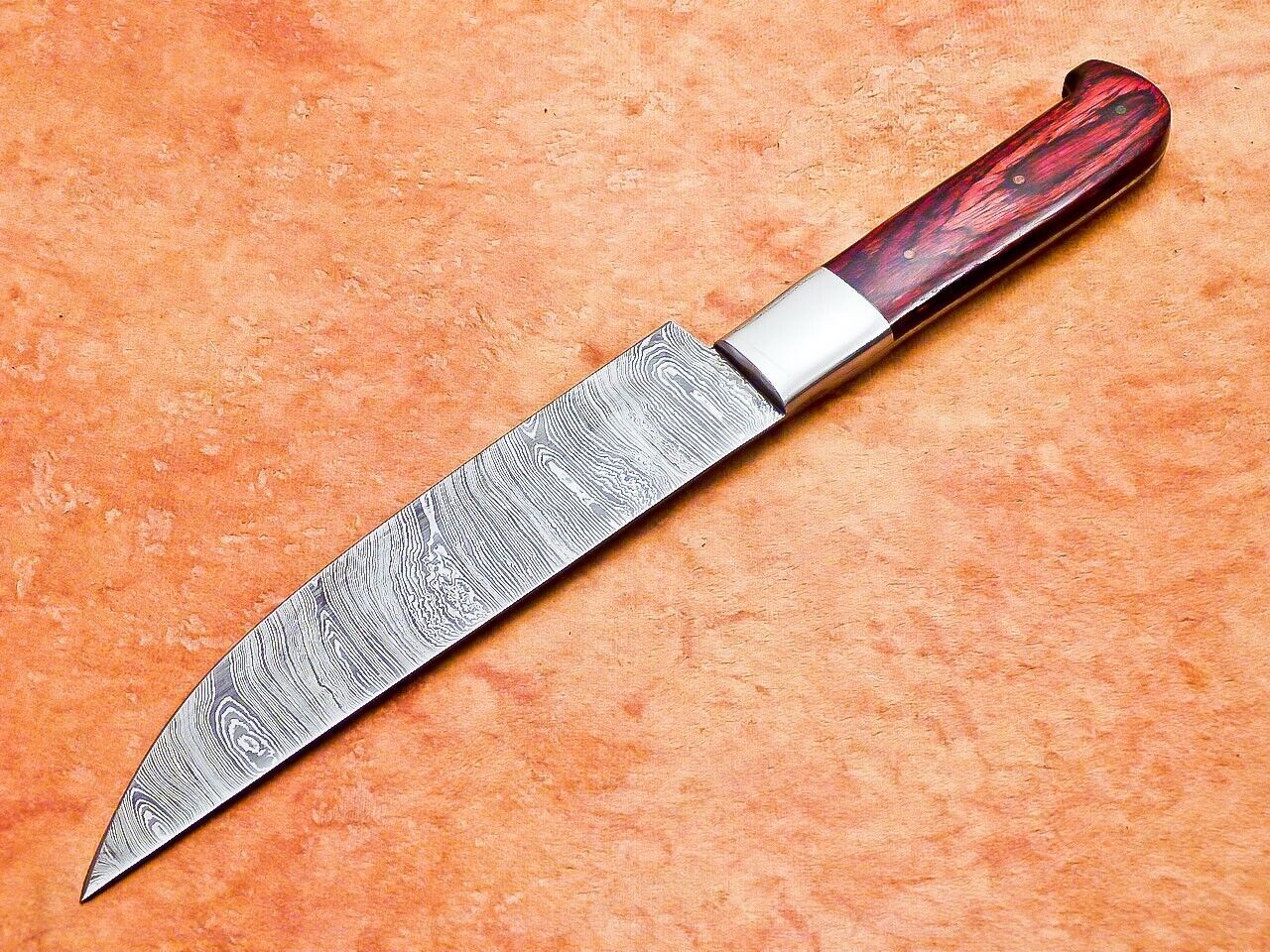 12" Professional Handmade Damascus Steel Chef Kitchen Knife with Hardwood Handle