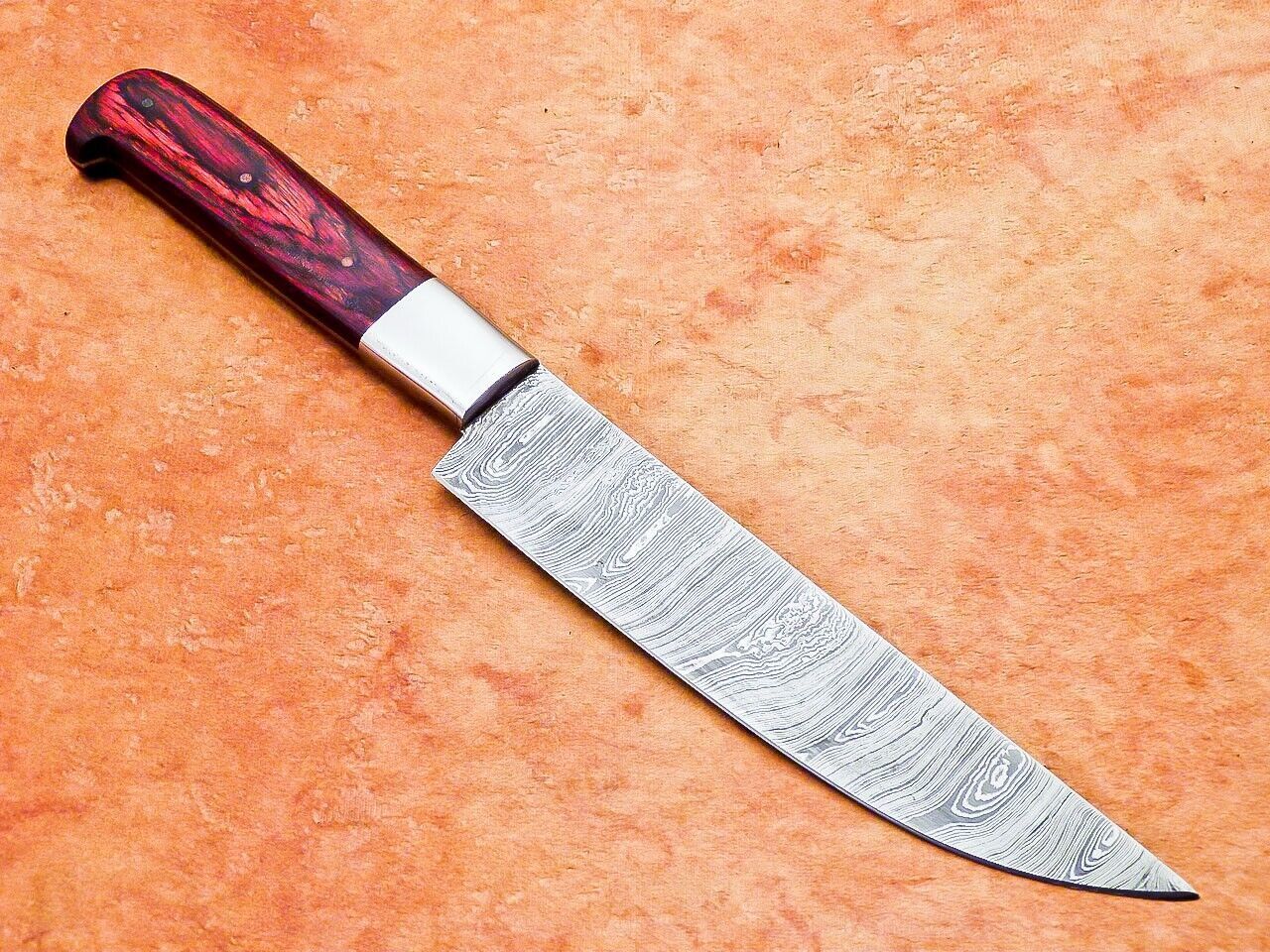 12" Professional Handmade Damascus Steel Chef Kitchen Knife with Hardwood Handle