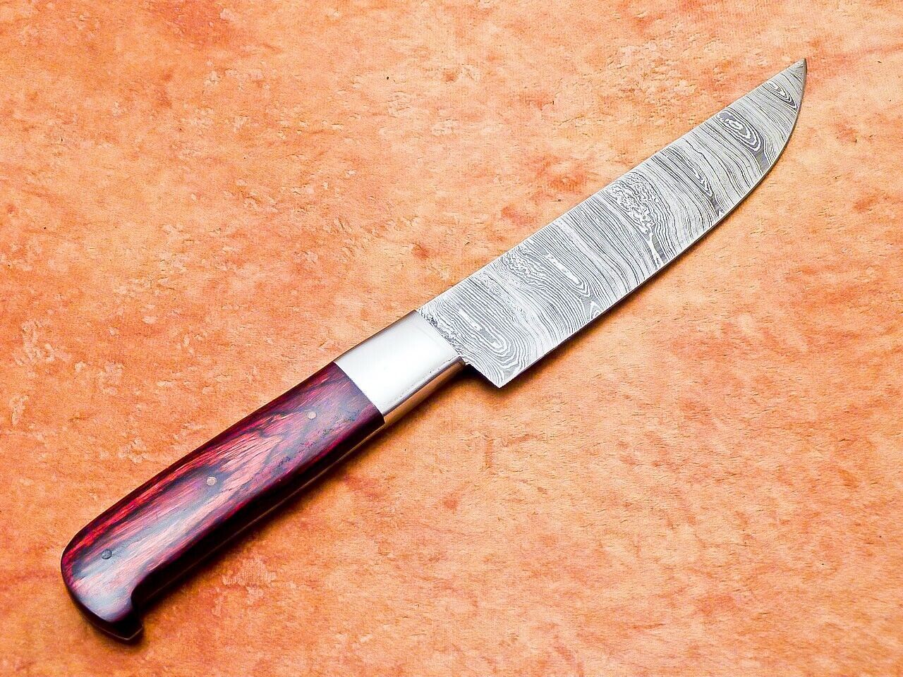 12" Professional Handmade Damascus Steel Chef Kitchen Knife with Hardwood Handle