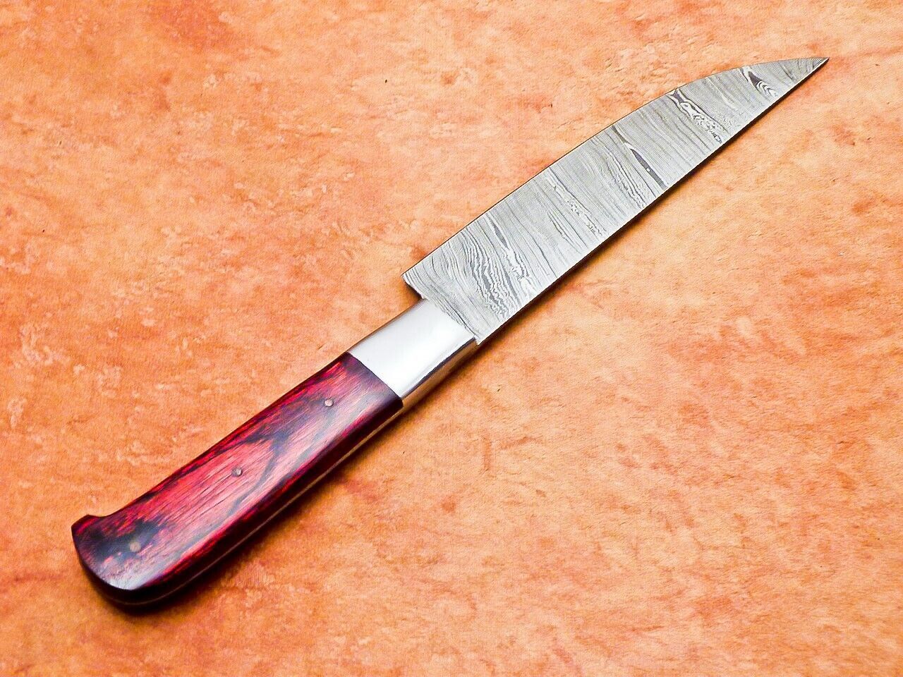 12" Professional Handmade Damascus Steel Chef Kitchen Knife with Hardwood Handle