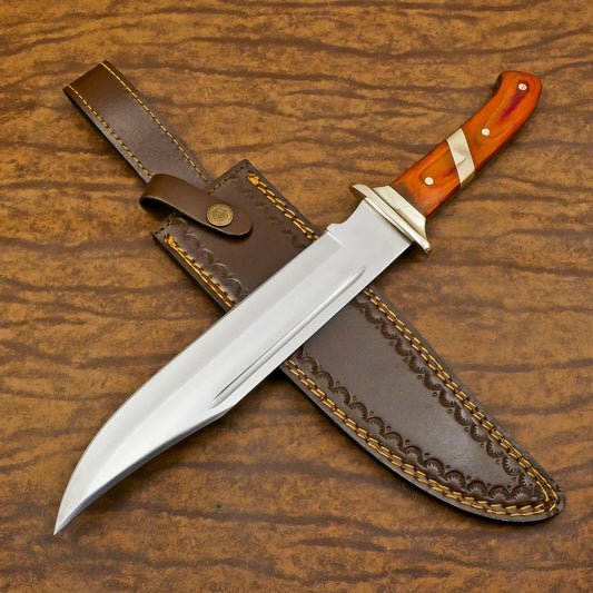 Handcrafted D2 Steel Extra-Large Bowie Hunting & Outdoor Knife | 13" Blade
