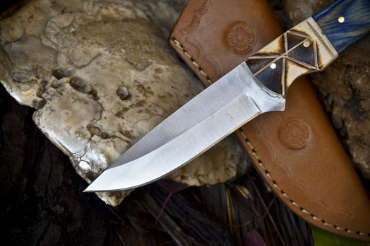 8" Handmade Skinner Knife | 440C Steel Blade | Hard Wood Handle