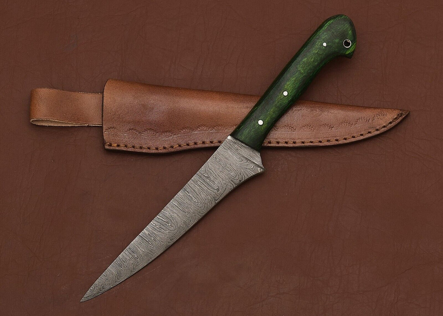 Professional Handmade Damascus Steel Chef Knife | Pakka Wood Handle