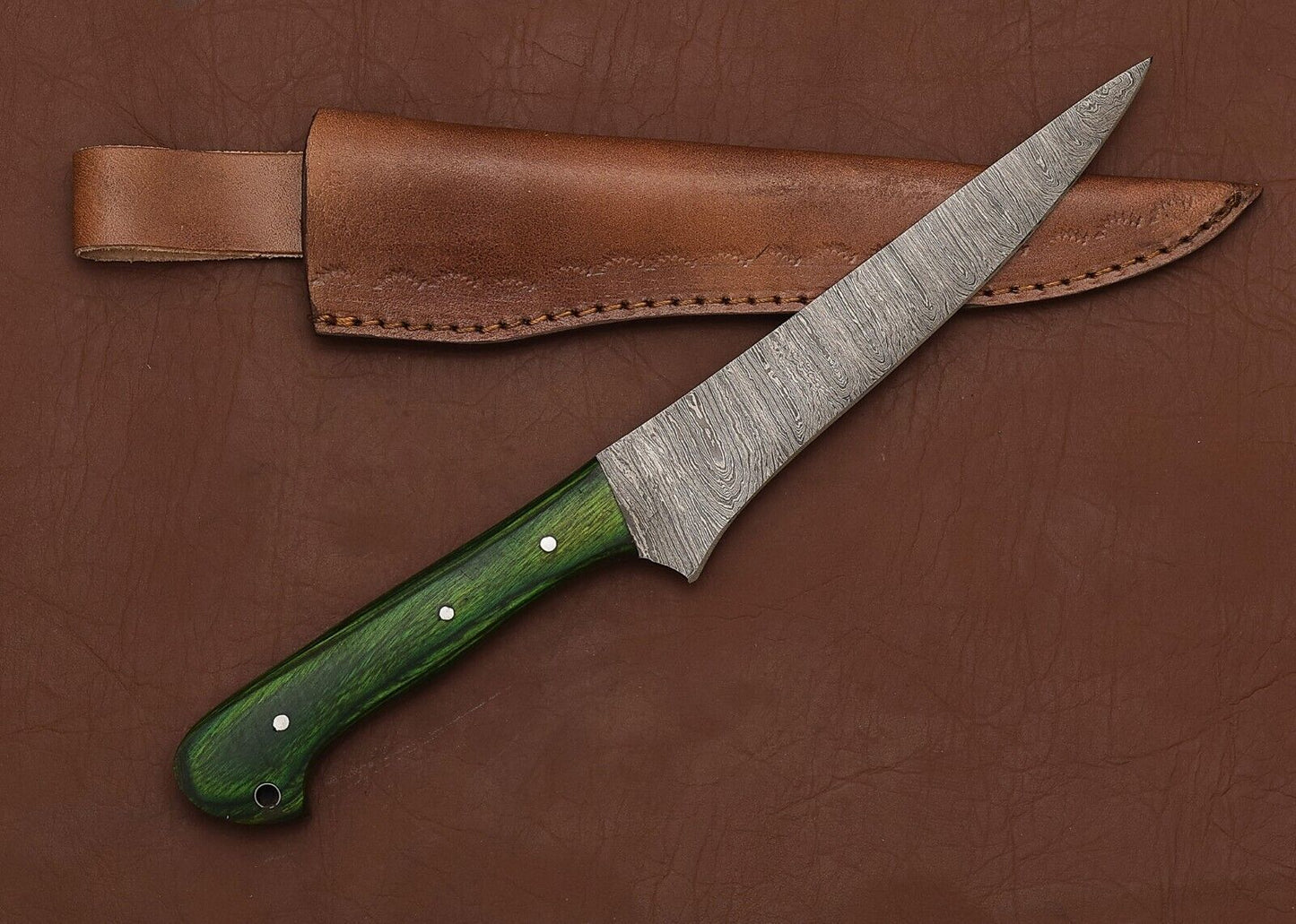 Professional Handmade Damascus Steel Chef Knife | Pakka Wood Handle