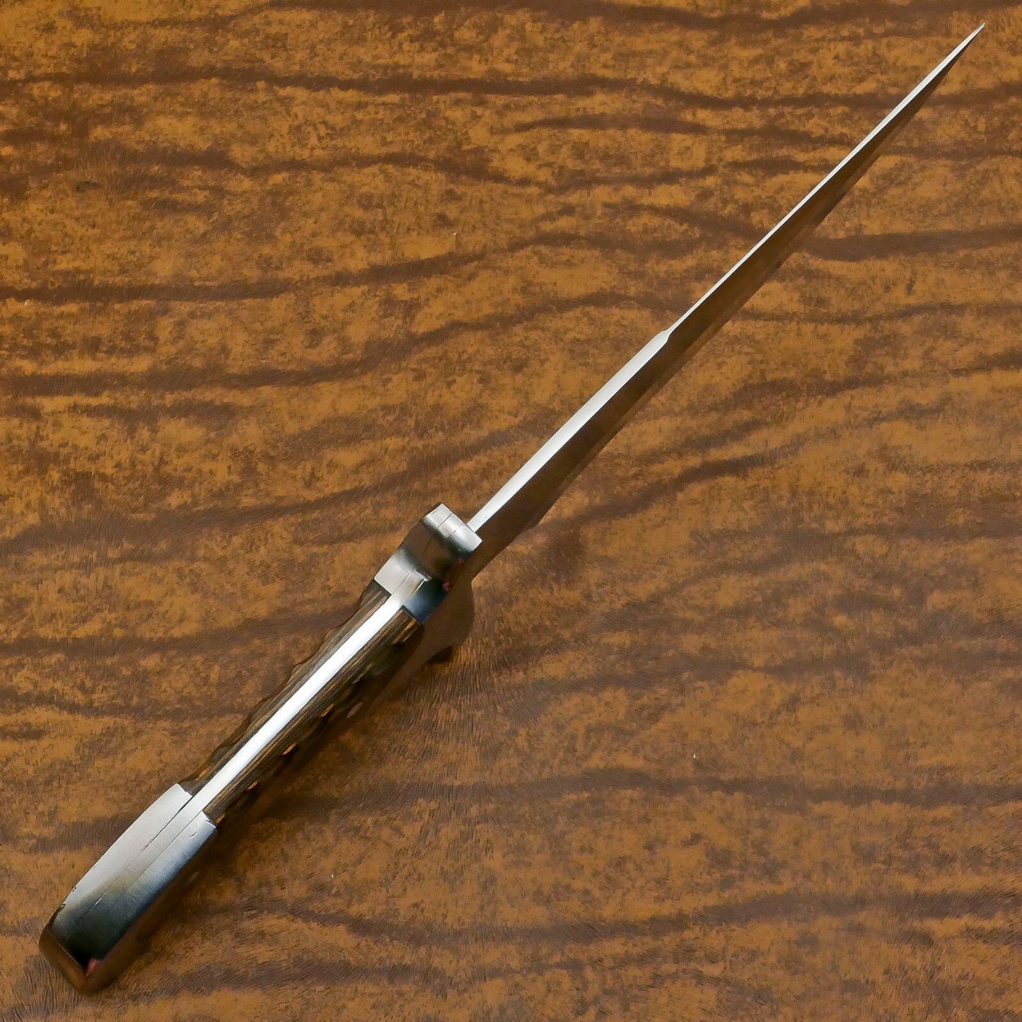 12-Inch Handmade Stainless Steel Bowie Hunting Knife with Sheath – Full Tang Outdoor Survival Knife