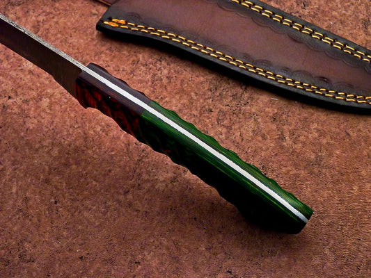 12" Professional Chef Knife | Handmade Damascus Blade Kitchen Knife | Wood Handle