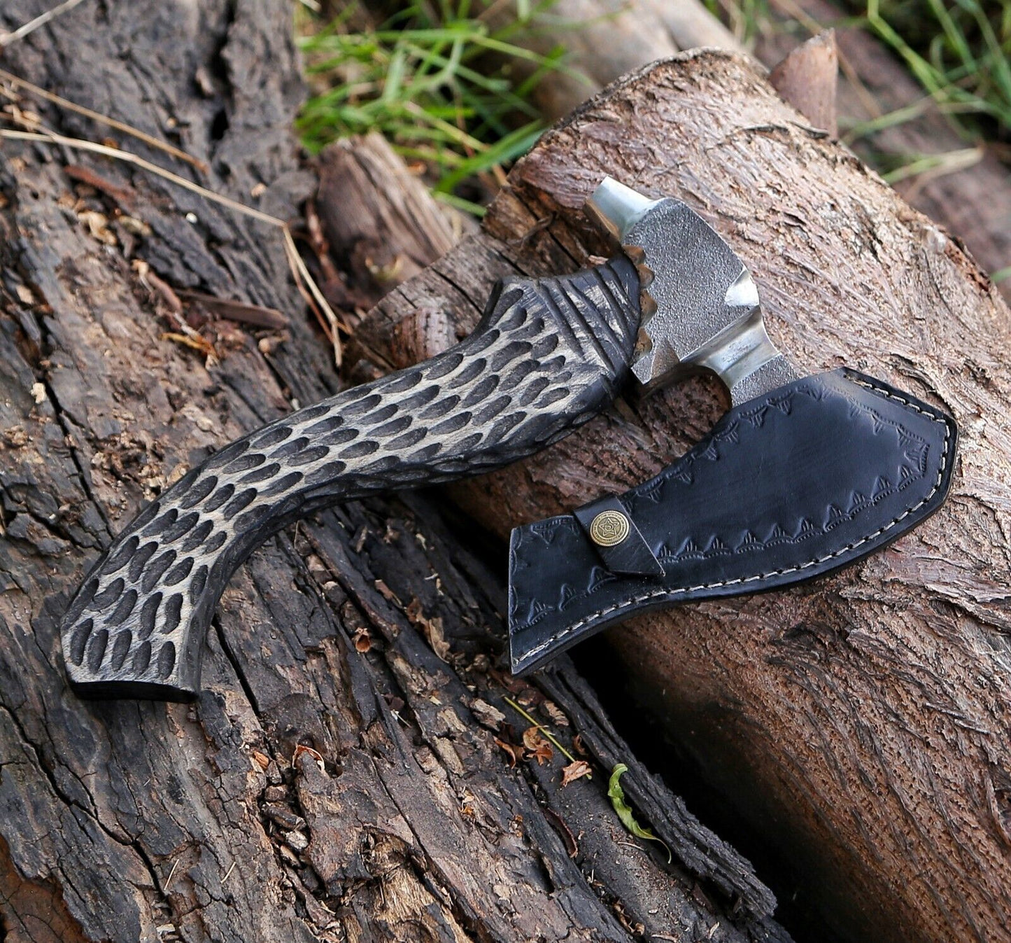 Viking Axe Custom Handmade Forged Carbon Steel Bearded Outdoor Camping Axe