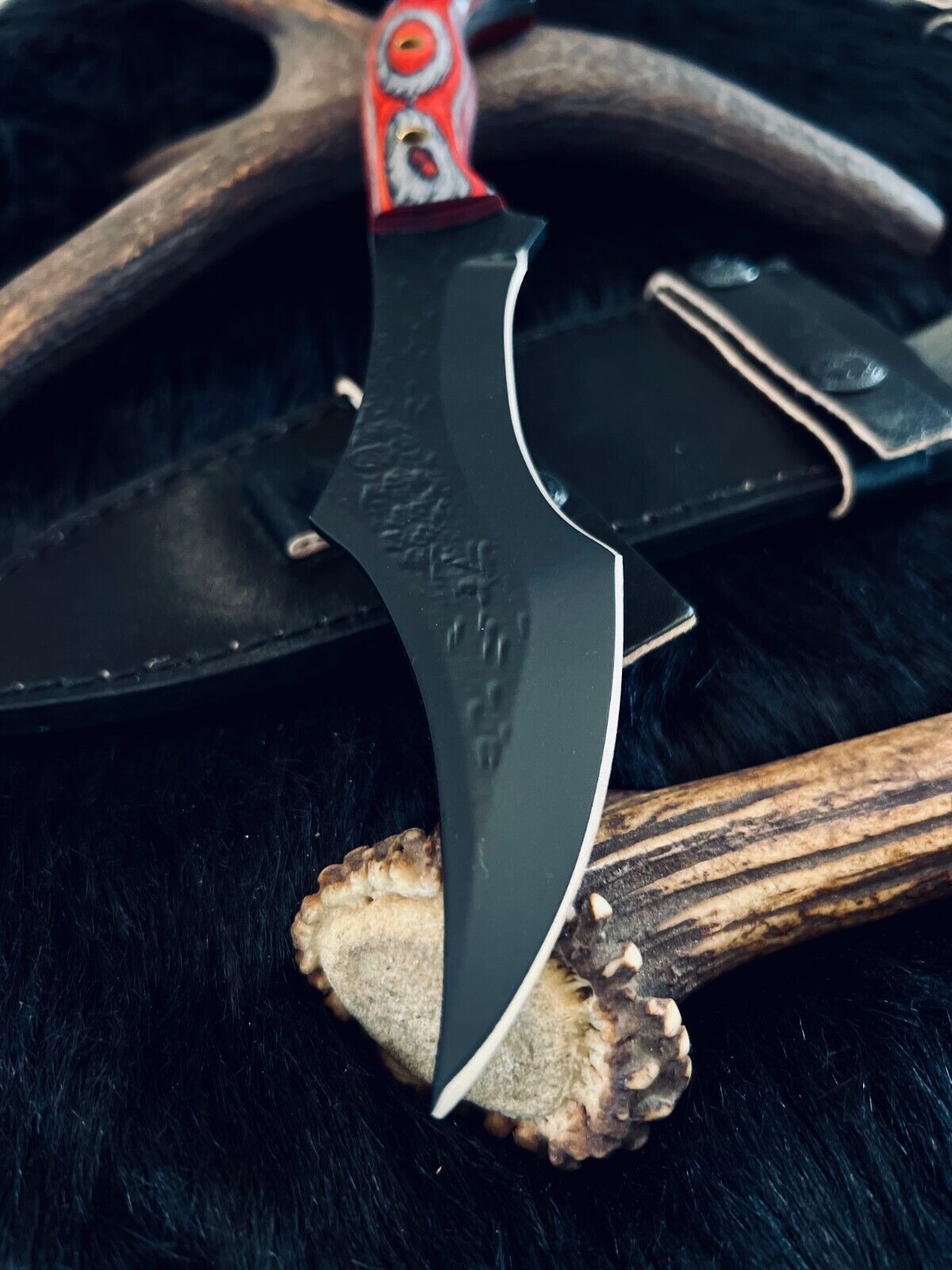 10 Inch Handmade D2 Steel Tracker Knife with Wood Handle