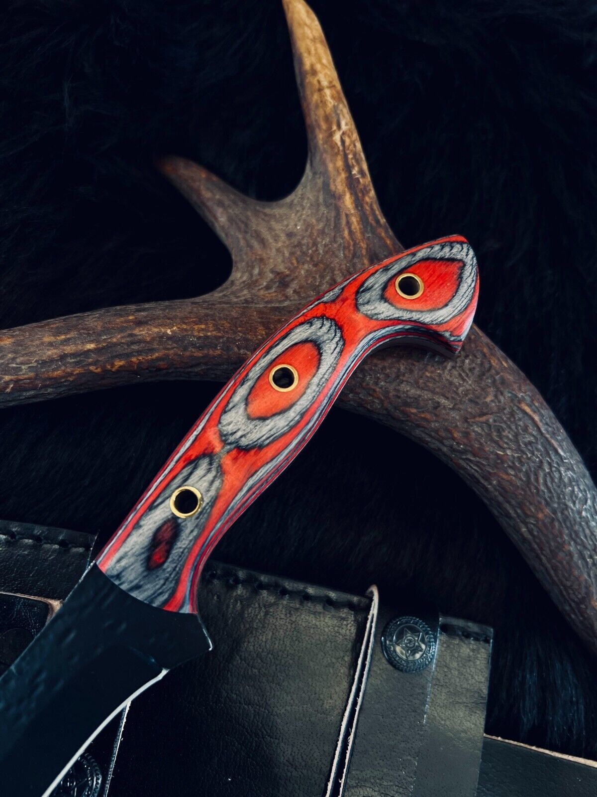 10 Inch Handmade D2 Steel Tracker Knife with Wood Handle