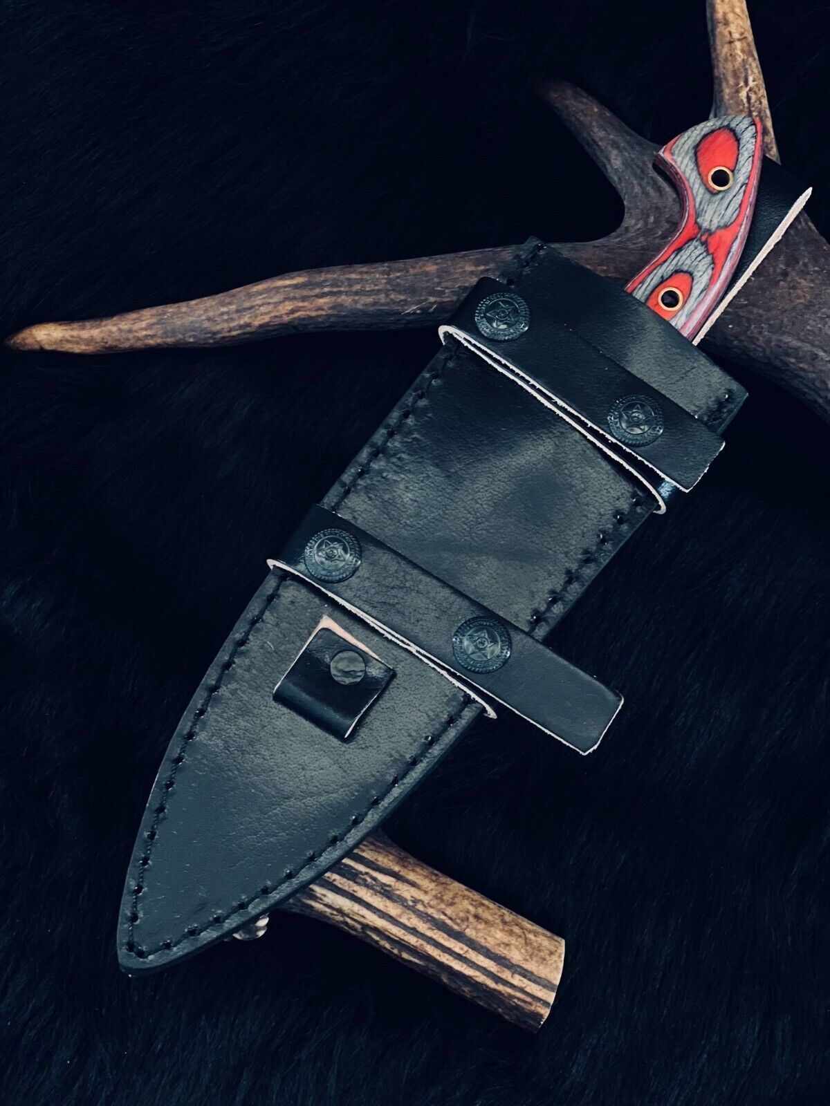 10 Inch Handmade D2 Steel Tracker Knife with Wood Handle