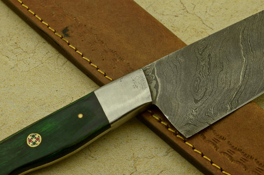 11.75" Handmade Damascus Steel Chef Kitchen Knife – Pakka Wood Handle, 512 Layers, Hand-Forged