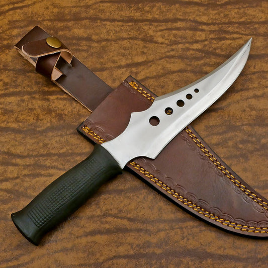 Heavy-Duty D2 Bowie Knife | 12-Inch Blade with Ergonomic Plastic Handle
