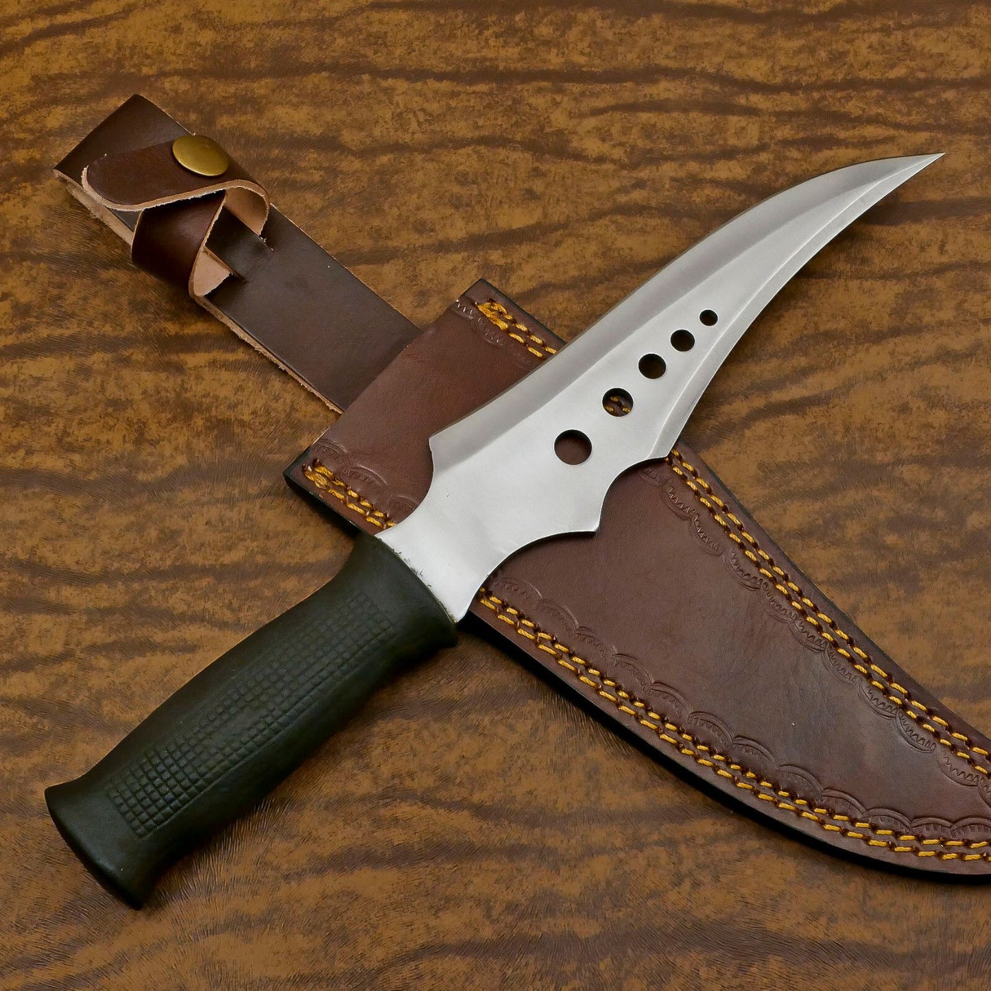 Heavy-Duty D2 Bowie Knife | 12-Inch Blade with Ergonomic Plastic Handle