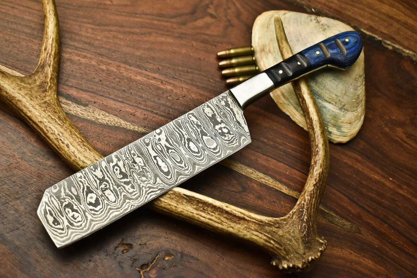 Handmade Damascus Steel Chef Knife – Full Tang Kitchen Blade 12"