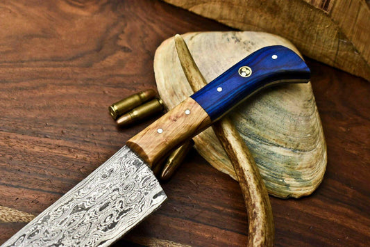 Handcrafted Damascus Steel Chef Knife – Razor Sharp Full Tang Kitchen Blade